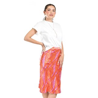 Foto 5 | Falda Midi Animal Print Roman Fashion /juvenil, 4902 (animal Print) Fucsia
