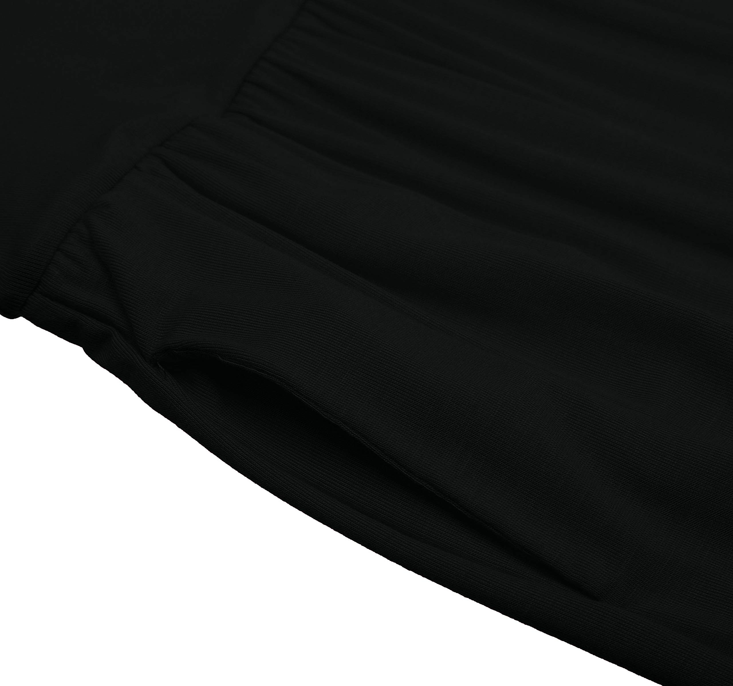 Foto 5 pulgar | Maxi Falda Simlu Negra De Cintura Alta Hasta El Tobillo Para Mujer - Venta Internacional.