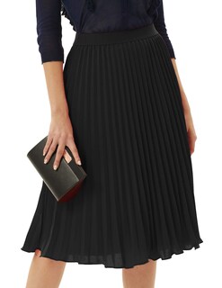 Foto 4 | Falda Grace Karin De Chifón, Cintura Alta, Acampanada, Línea A, Negra M - Venta Internacional.