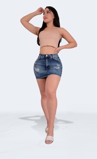 Foto 6 | Short Falda Dama Casual Levanta Pompa Excelente Calidad Sea Brazil