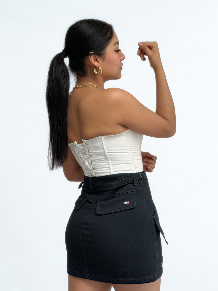 Foto 5 pulgar | Falda Corta Obs Dama Mezclilla Negro
