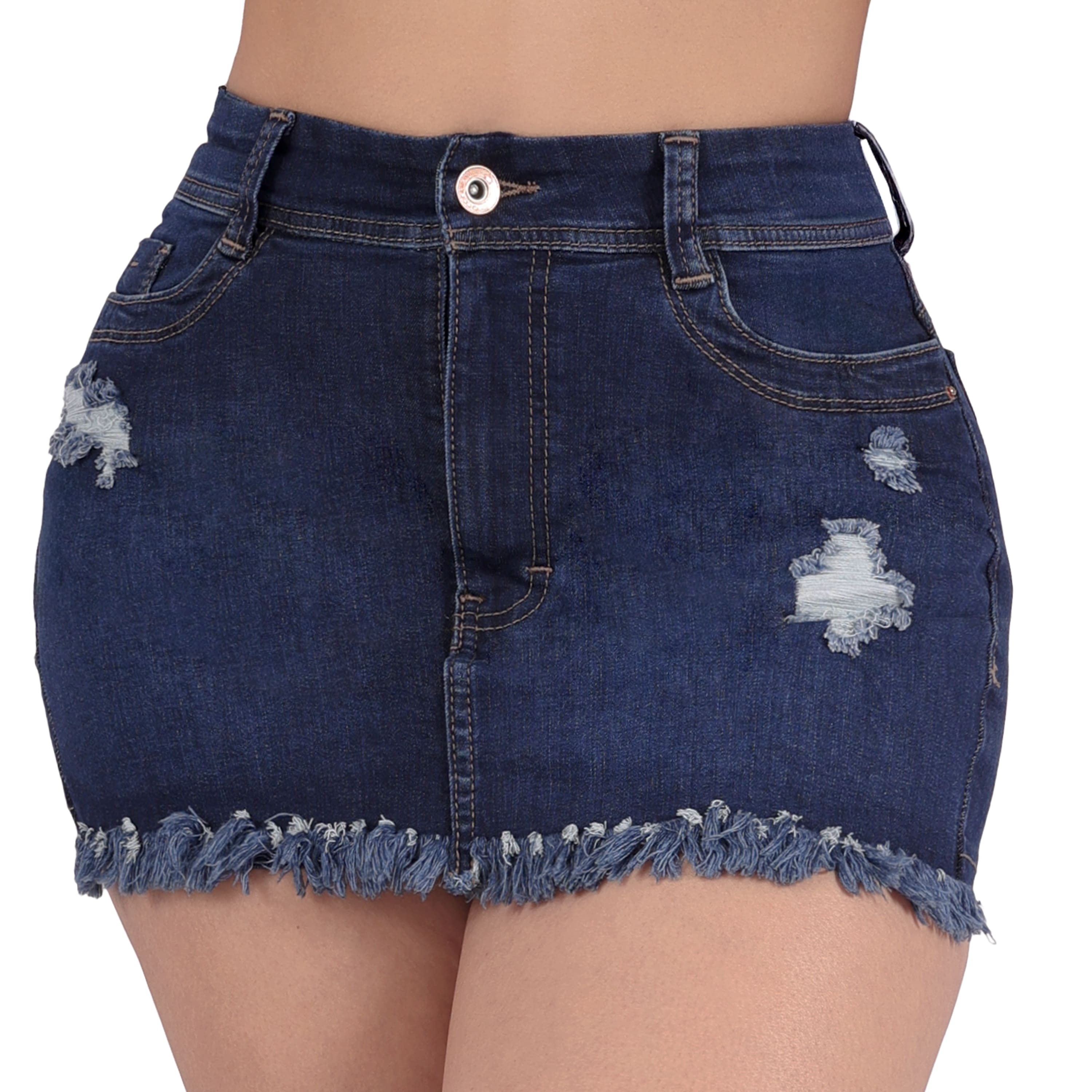 Falda Corta  Short Falda Dama Casual  Mini Falda Demin Mezclilla Sea Brazil