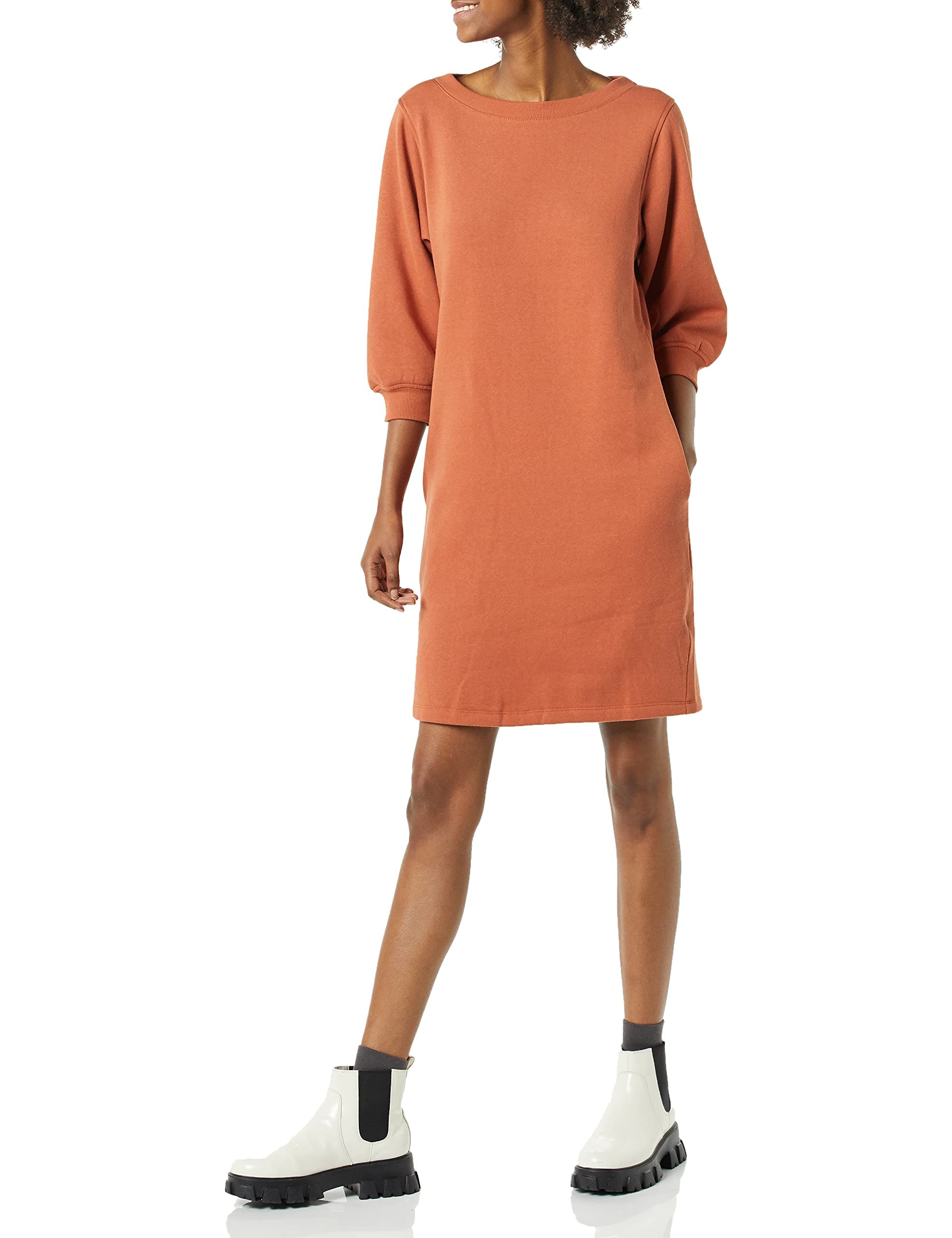 Foto 2 pulgar | Vestido Tipo Sudadera Amazon Essentials De Forro Polar Con Manga Blusón Para Mujer - Venta Internacional.