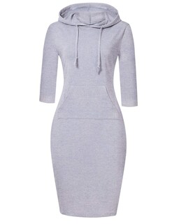Foto 1 | Vestido Missky Gris Manga 3/4 para Mujer - Venta Internacional