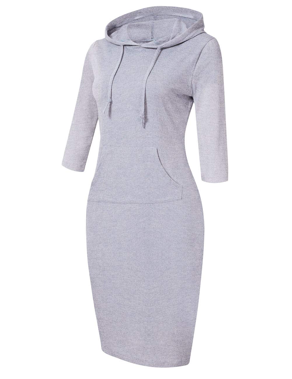 Foto 3 pulgar | Vestido Missky Gris Manga 3/4 para Mujer - Venta Internacional