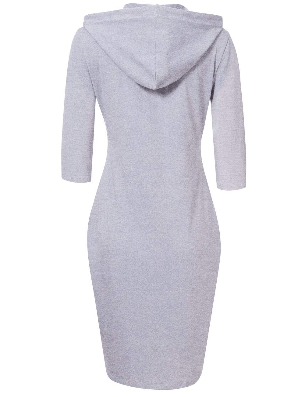 Foto 4 pulgar | Vestido Missky Gris Manga 3/4 para Mujer - Venta Internacional