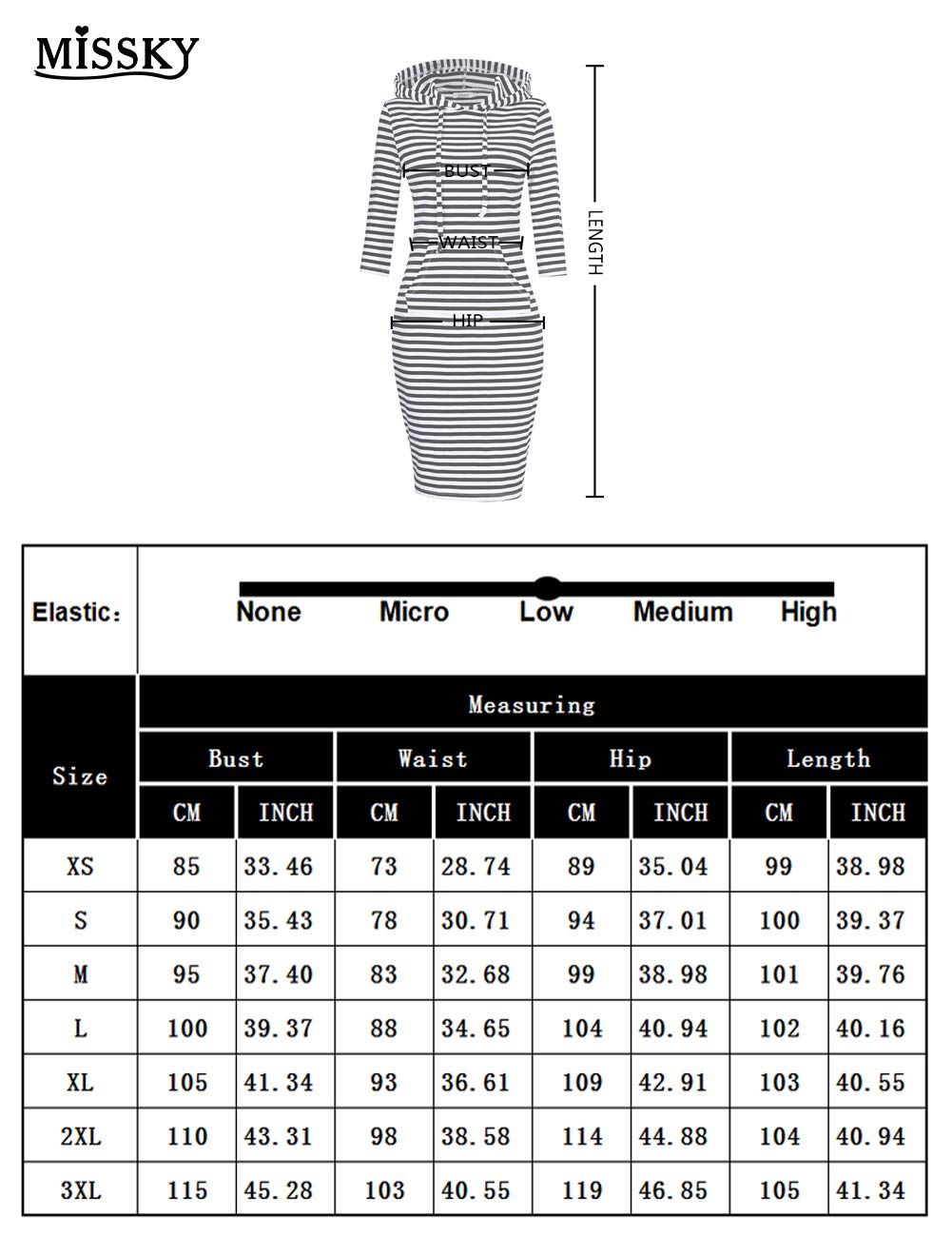 Foto 7 pulgar | Vestido Missky Gris Manga 3/4 para Mujer - Venta Internacional