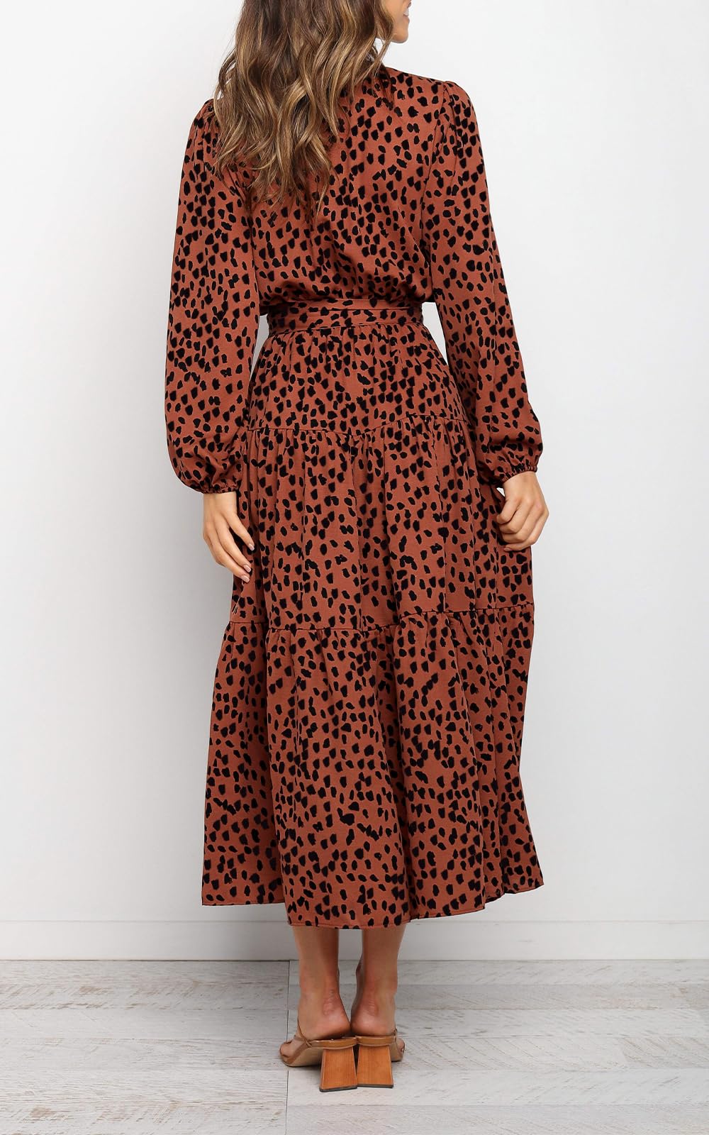 Foto 5 | Vestido Largo Prettygarden Con Estampado Floral De Manga Larga Para Mujer - Venta Internacional.