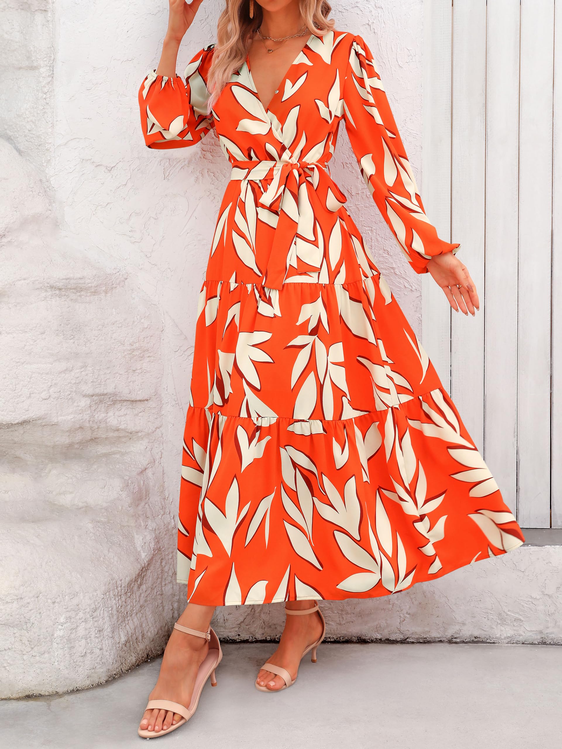 Foto 4 pulgar | Vestido Largo Prettygarden Floral Para Mujer De Gasa De Otoño - Venta Internacional.