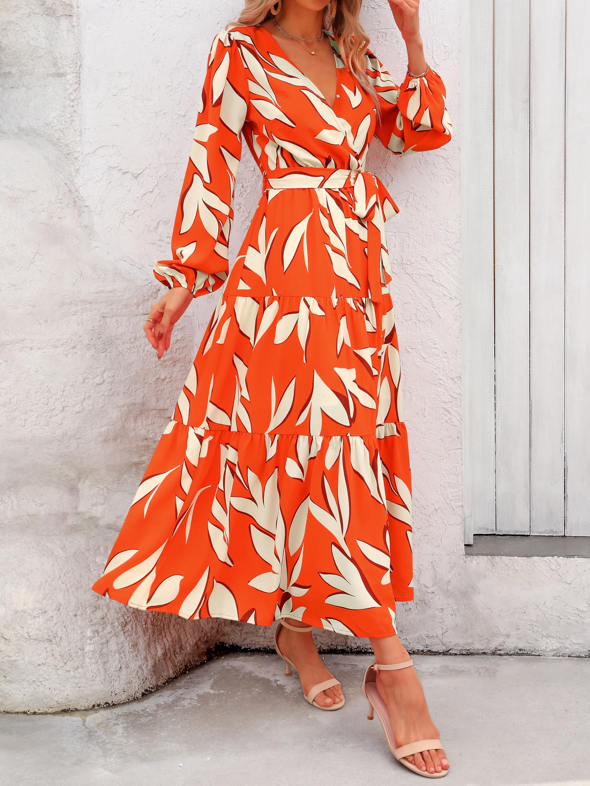 Foto 5 | Vestido Largo Prettygarden Floral Para Mujer De Gasa De Otoño - Venta Internacional.