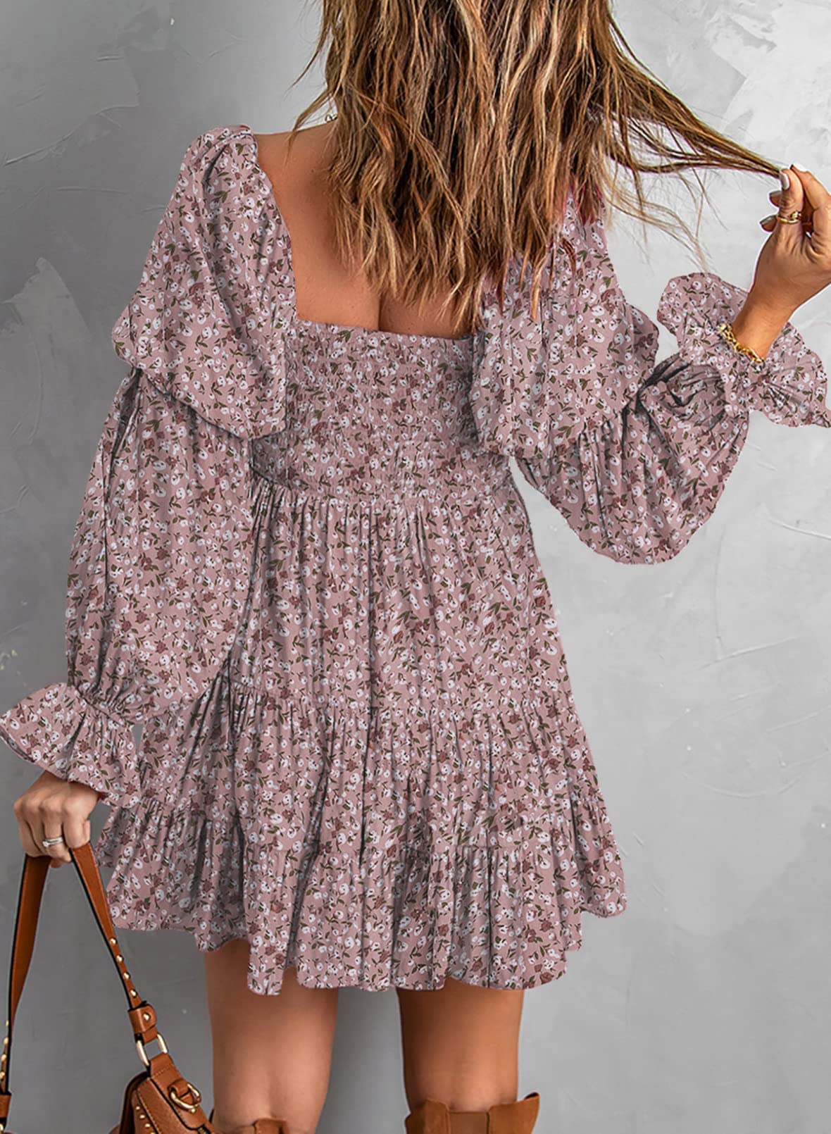 Foto 4 pulgar | Vestido De Verano Dokotoo Con Estampado Floral Y Hombros Descubiertos Para Mujer - Venta Internacional.