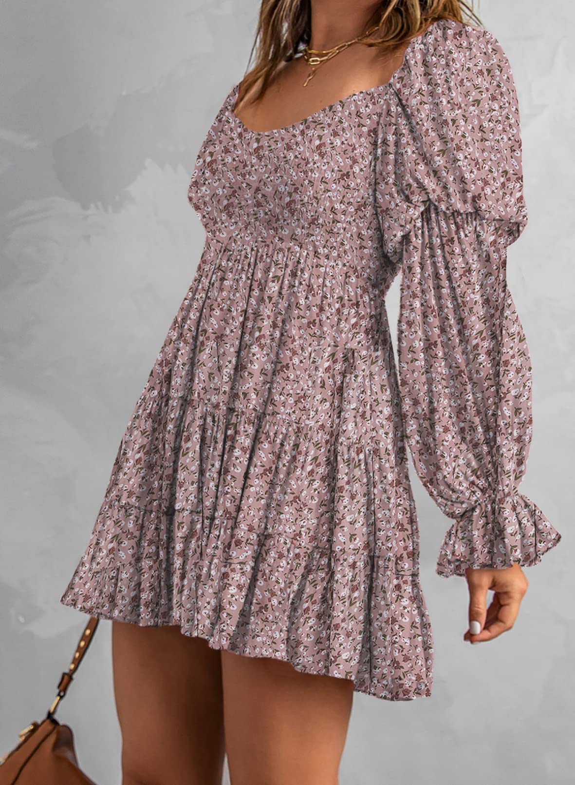 Foto 5 pulgar | Vestido De Verano Dokotoo Con Estampado Floral Y Hombros Descubiertos Para Mujer - Venta Internacional.