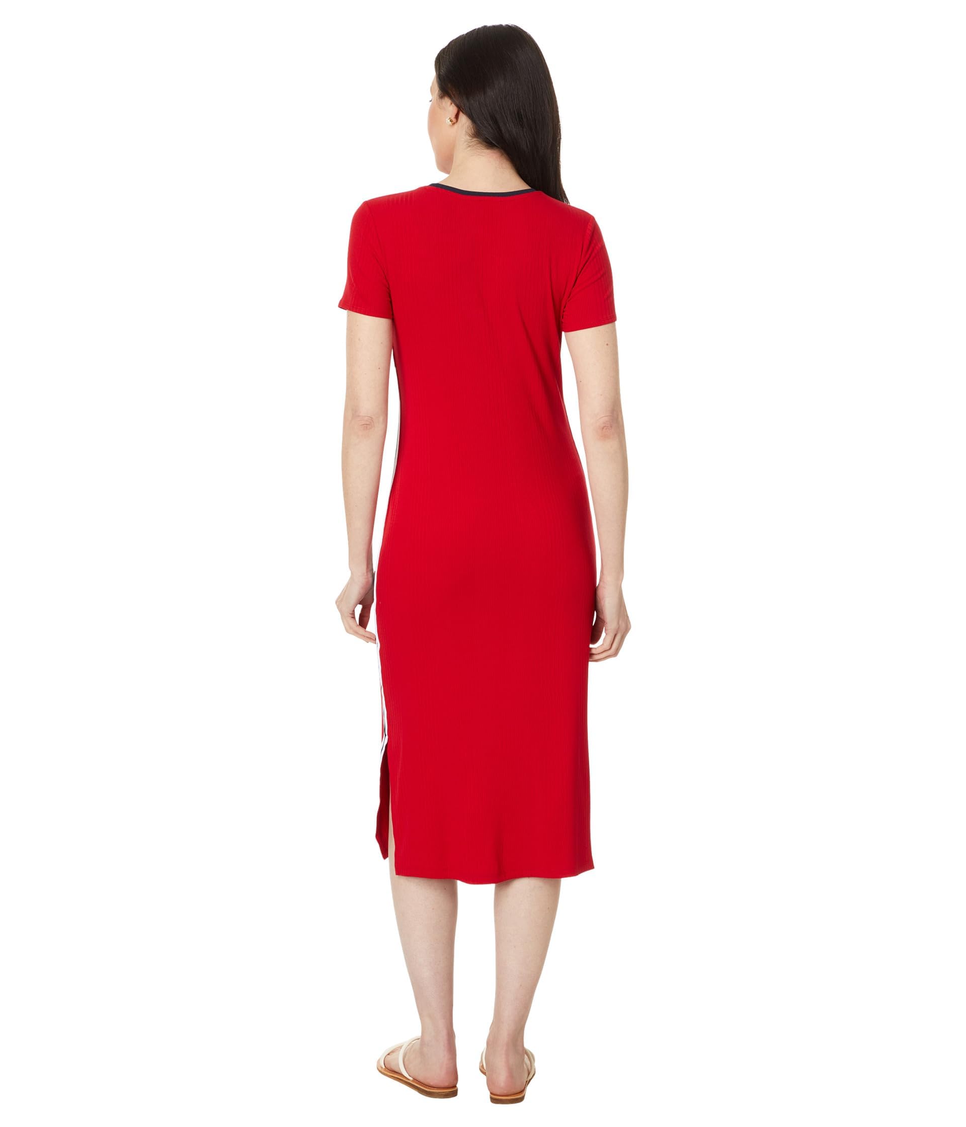 Foto 3 pulgar | Vestido Tommy Hilfiger Midi Acanalado Para Mujer Scarlet - Xl - Venta Internacional.