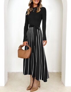 Foto 3 | Vestido Tipo Suéter Zesica Spring Con Cuello Alto Y Manga Larga Para Mujer - Venta Internacional.
