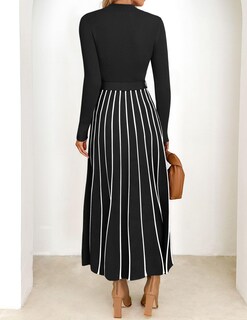 Foto 4 | Vestido Tipo Suéter Zesica Spring Con Cuello Alto Y Manga Larga Para Mujer - Venta Internacional.