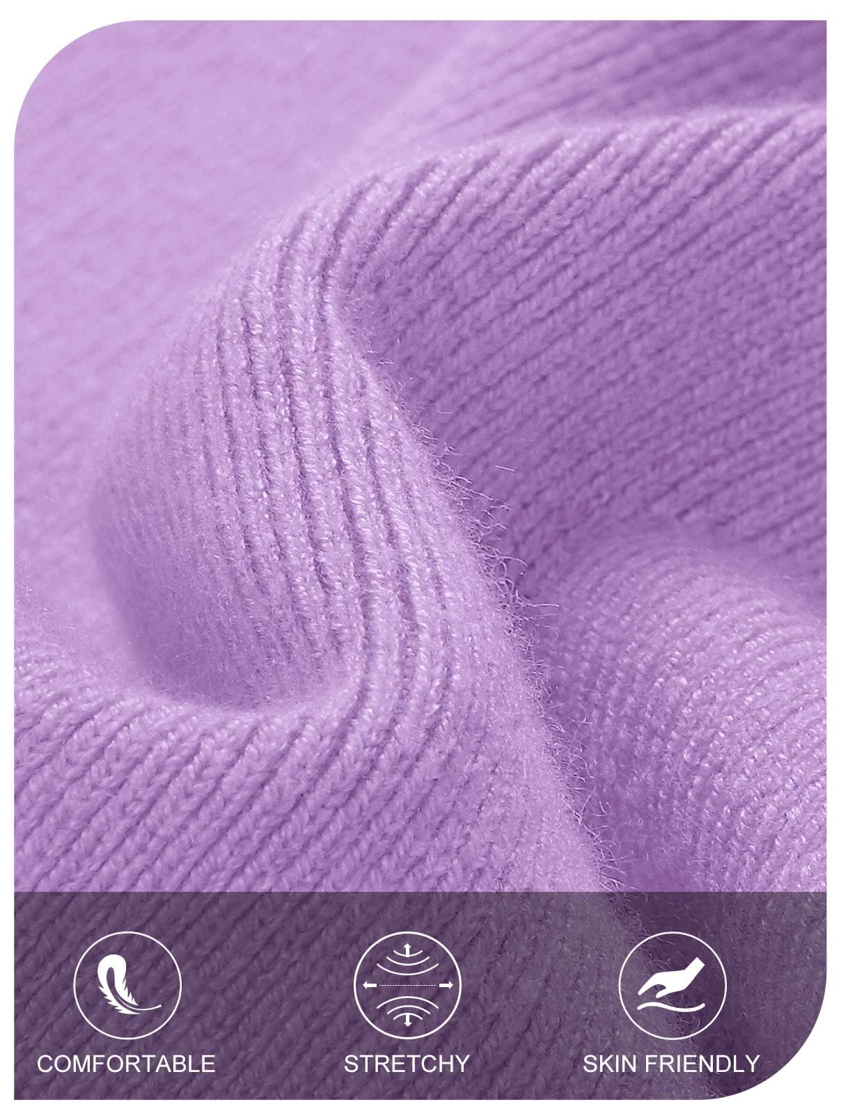 Foto 6 pulgar | Vestido Tipo Suéter Merokeety Para Invierno Con Hombros Descubiertos Para Mujer, Morado - Venta Internacional.