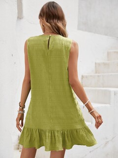 Foto 2 | Vestido Soly Hux Para Mujer, Dobladillo Con Volantes, Sin Mangas, Sin Mangas, Sin Mangas, Verano - Venta Internacional.