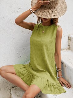 Foto 4 | Vestido Soly Hux Para Mujer, Dobladillo Con Volantes, Sin Mangas, Sin Mangas, Sin Mangas, Verano - Venta Internacional.
