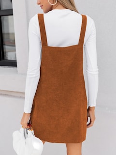 Foto 2 | Vestido Cupshe de Pana Mini Marrón Otoñal para Mujer - Venta Internacional