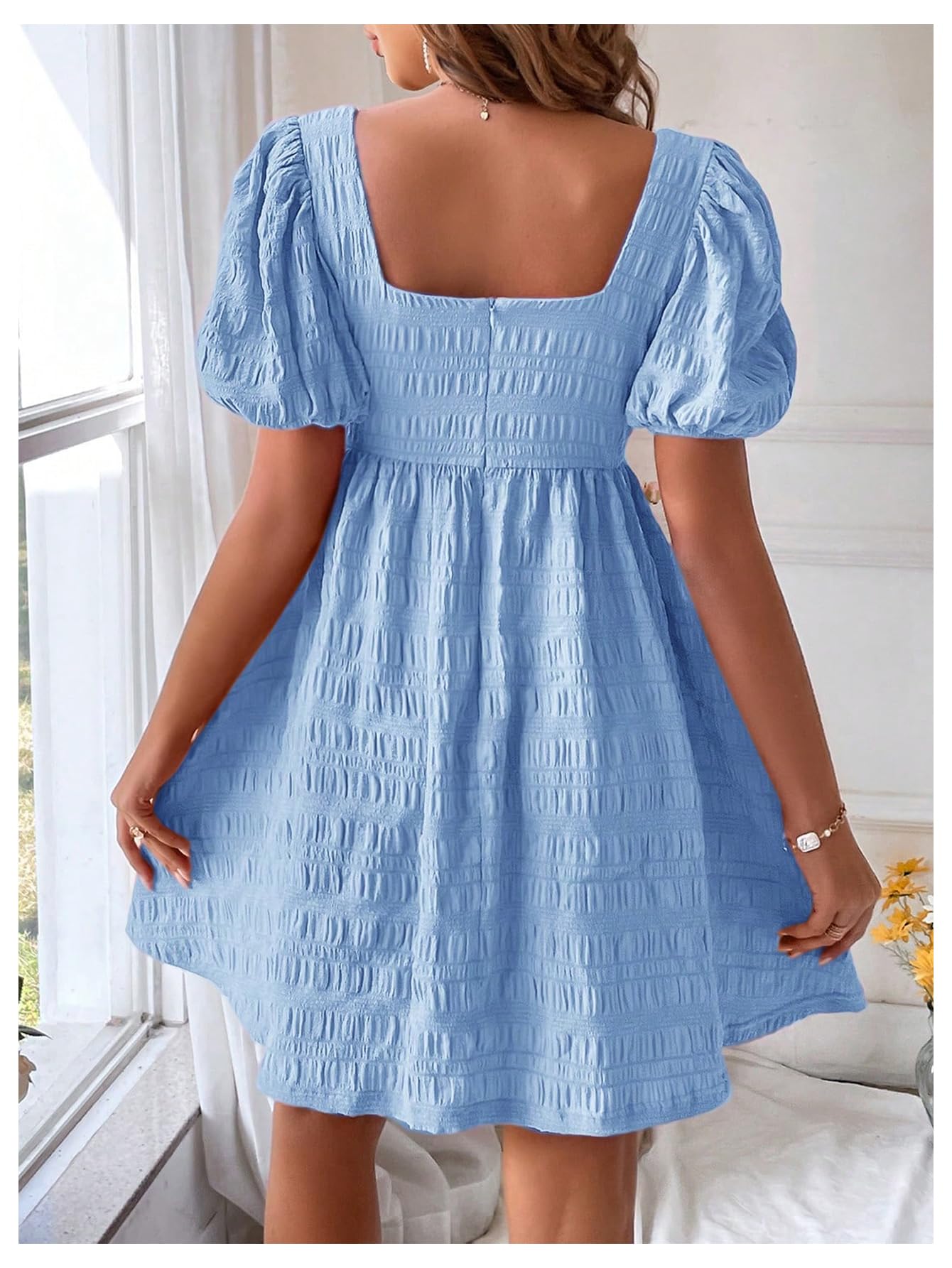 Foto 3 pulgar | Vestido Soly Hux Azul Claro pra Mujer - Venta Internacional