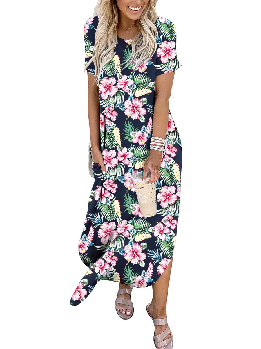 Foto 6 pulgar | Vestido Anrabess Casual Holgado Manga Corta Maxi Beach - Venta Internacional