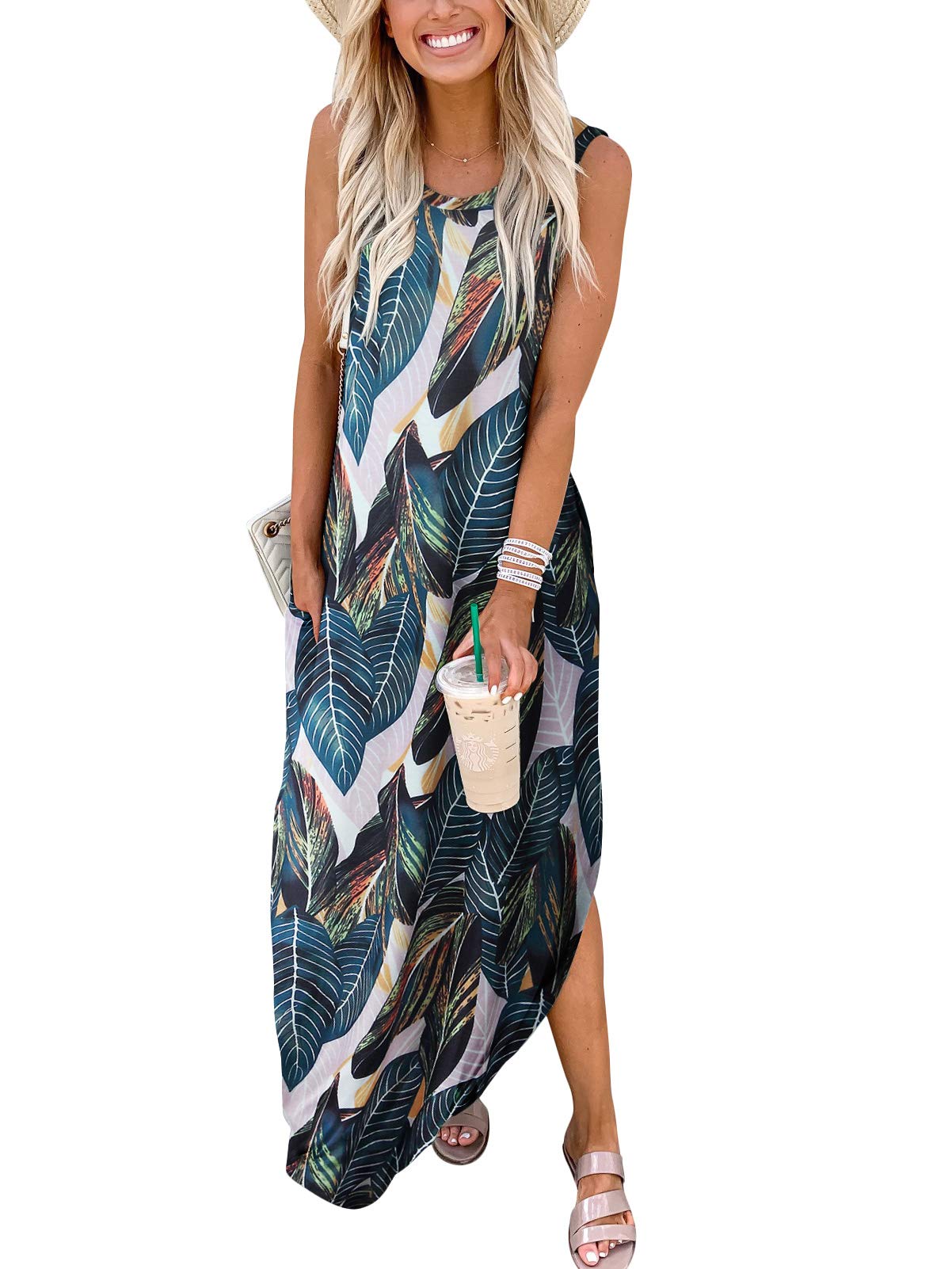 Foto 6 | Vestido Anrabess Casual Holgado Sin Mangas Maxi Beach - Venta Internacional
