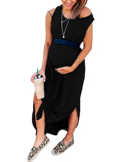 Foto 6 | Vestido Anrabess Casual Sin Mangas Maxi Negro - Venta Internacional