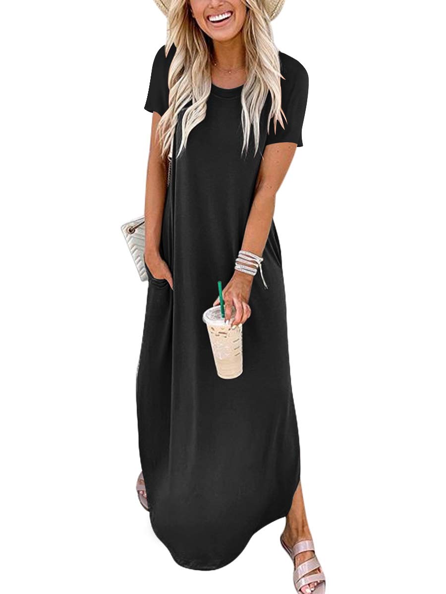 Foto 2 pulgar | Vestido Anrabess Casual Maxi Beach Negro - Venta Internacional