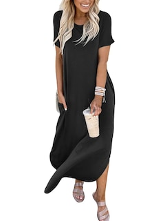 Foto 5 | Vestido Anrabess Casual Maxi Beach Negro - Venta Internacional