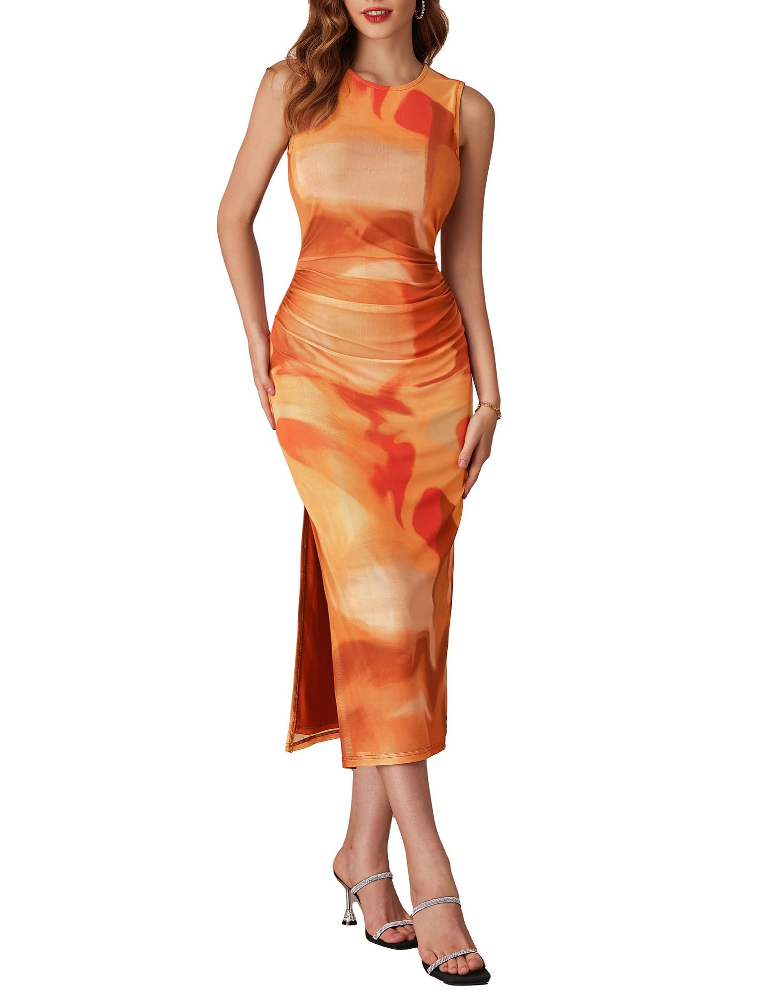 Foto 1 | Vestido De Graduación Grace Karin Naranja Para Cóctel, Invitada A La Boda - Venta Internacional.