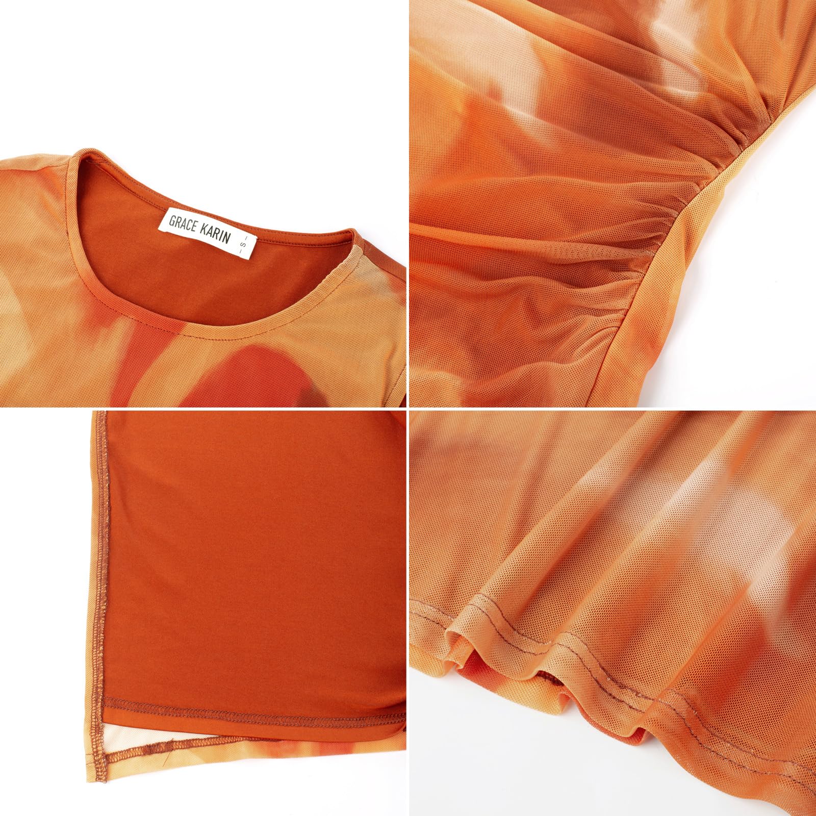 Foto 7 | Vestido De Graduación Grace Karin Naranja Para Cóctel, Invitada A La Boda - Venta Internacional.