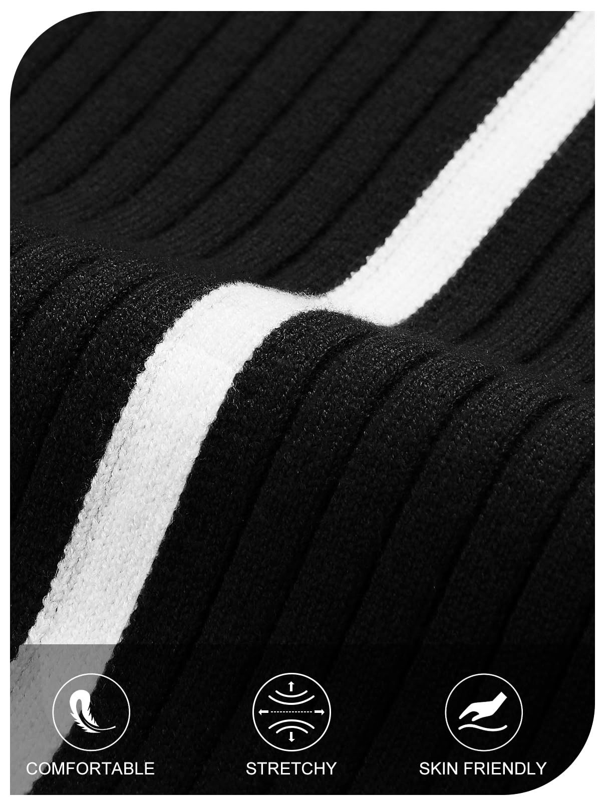 Foto 6 pulgar | Vestido Tipo Suéter Merokeety 2025 De Punto Acanalado De Manga Larga Para Mujer - Venta Internacional.