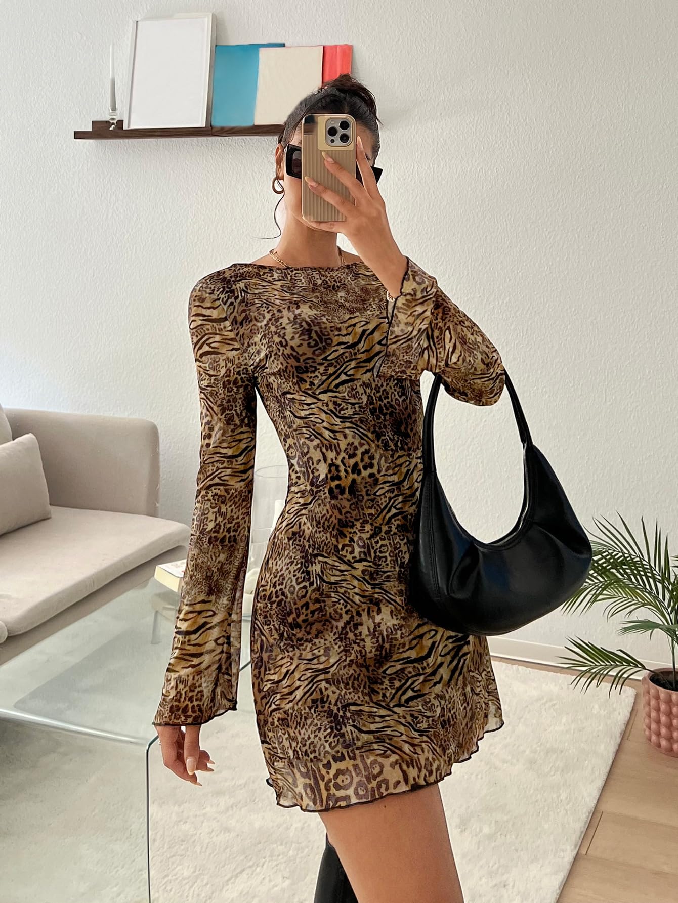 Foto 5 pulgar | Vestido Wdirara Estampado De Leopardo para Mujer - Venta Internacional