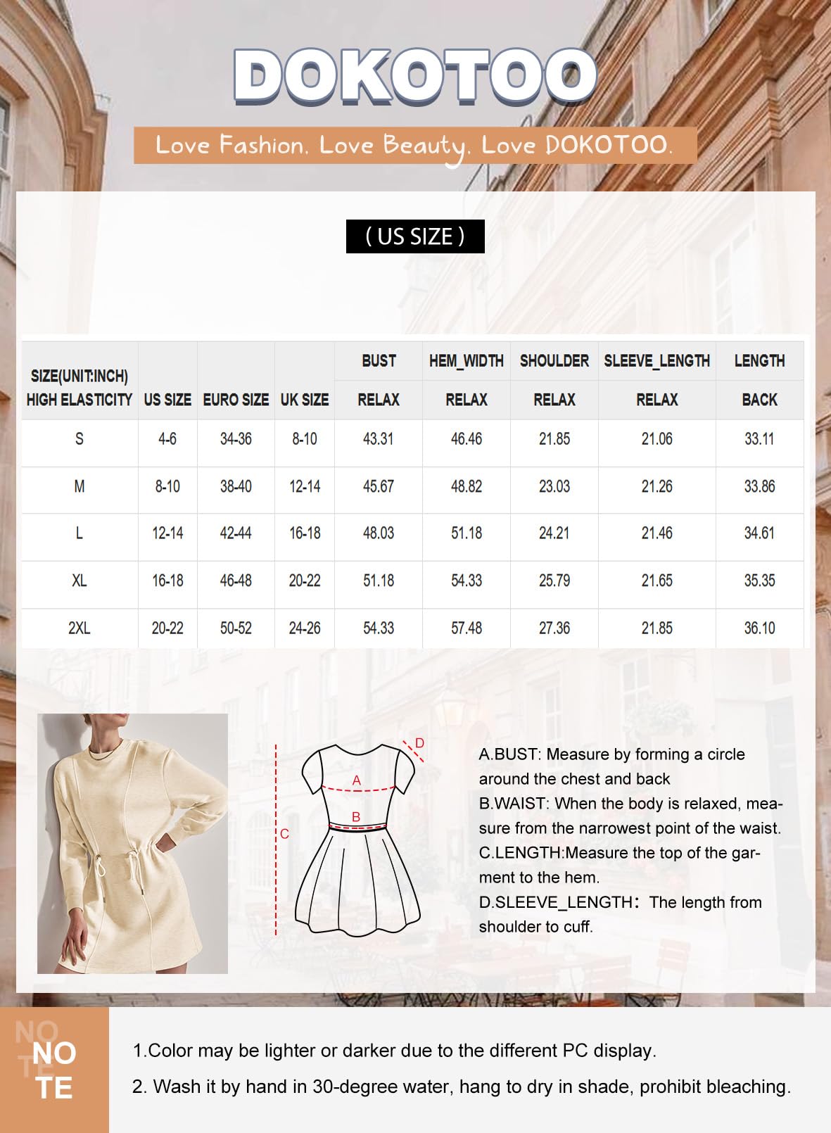Foto 6 | Minivestido Casual Dokotoo Para Mujer, Cintura Con Cordón, Verde - Venta Internacional.
