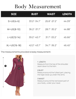 Foto 6 | Vestido Midi Zesica Otoño Manga Larga Cuello Redondo Línea A Morado Rojo - Venta Internacional.