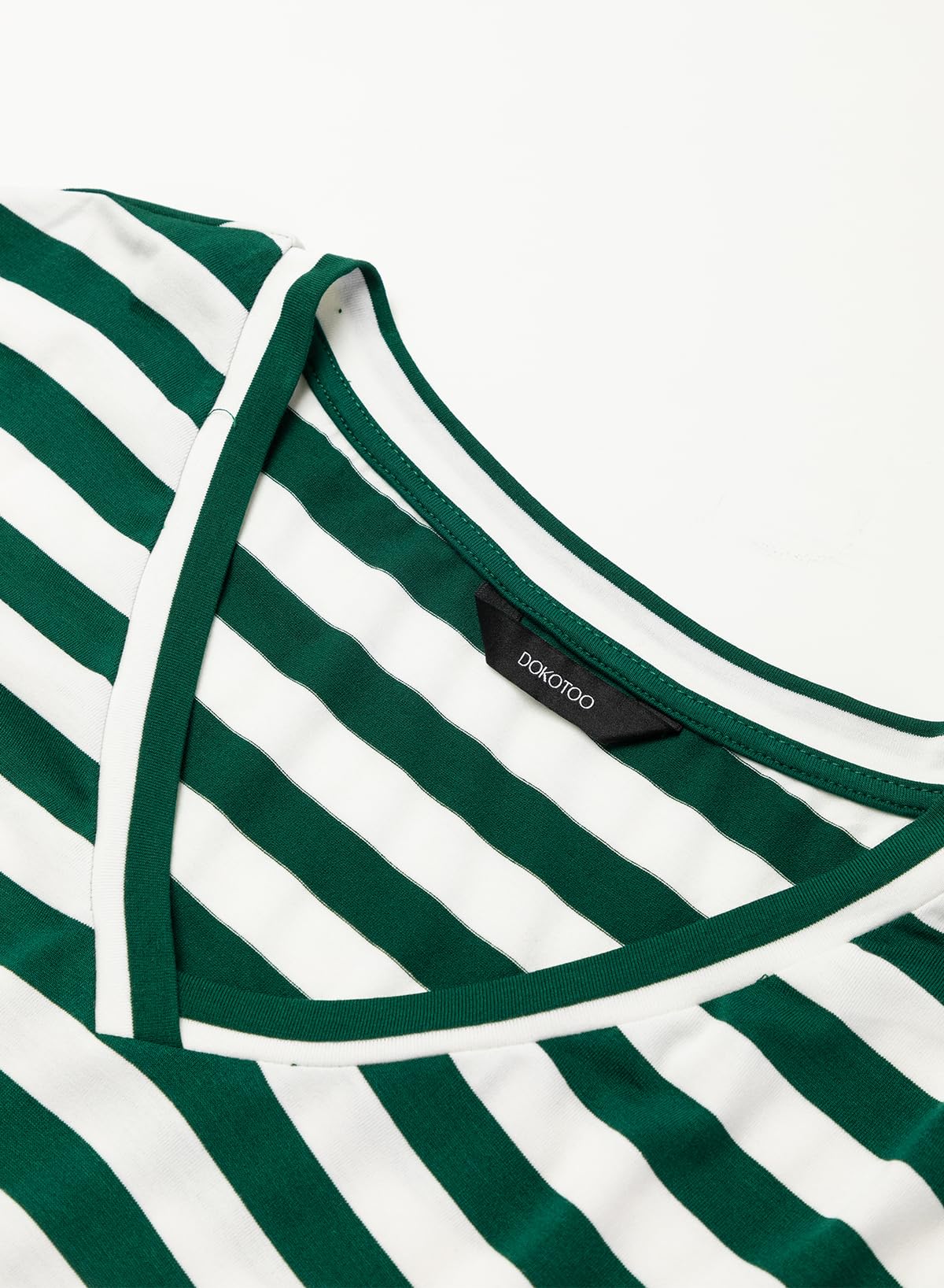 Foto 6 pulgar | Vestido Largo Dokotoo A Rayas De Verano Para Mujer Verde 2xl - Venta Internacional.