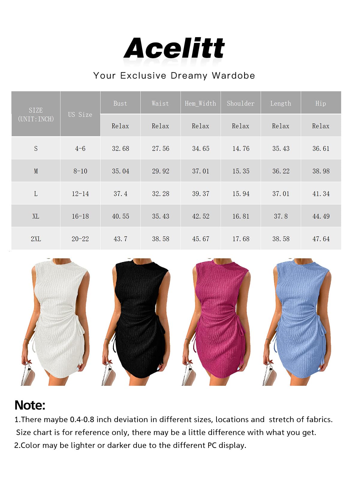 Foto 7 pulgar | Vestido Acelit Mini Sin Mangas Con Textura Recortada Para Mujer - Venta Internacional.