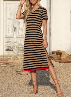 Foto 3 | Vestido Largo Dokotoo Primavera 2025 Con Cuello En V Y Manga Corta Para Mujer - Venta Internacional.