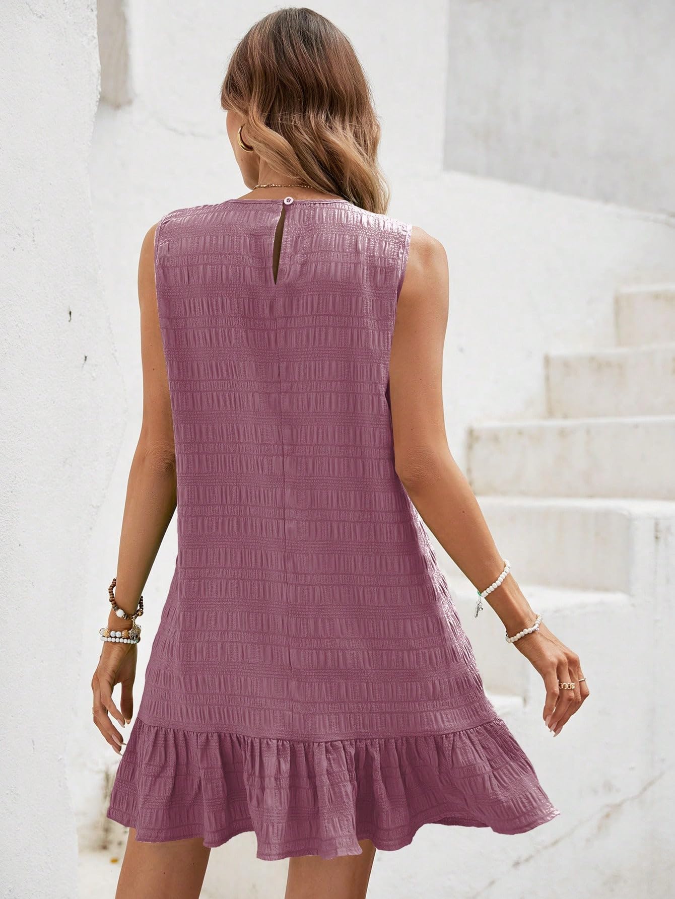 Foto 4 pulgar | Vestido Soly Hux Dobladillo con Volantes Verano para Mujer - Venta Internacional