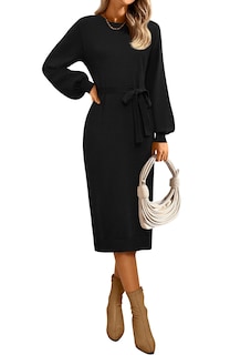 Foto 1 | Vestido Tipo Suéter Mirol 2025 De Otoño Para Mujer, Cuello Redondo, Manga Larga - Venta Internacional.