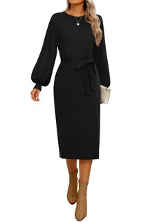 Foto 2 | Vestido Tipo Suéter Mirol 2025 De Otoño Para Mujer, Cuello Redondo, Manga Larga - Venta Internacional.