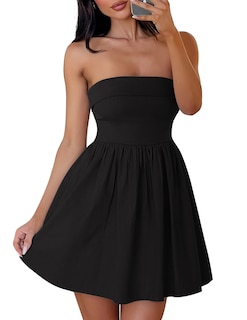 Foto 1 | Vestido Zesica Summer Strapless Mini 2025 Con Hombros Descubiertos, Negro - Venta Internacional.