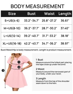 Foto 6 | Vestido Zesica De Verano De Manga Corta Con Lazo En La Parte Delantera Mini Rosa Para Mujer - Venta Internacional.