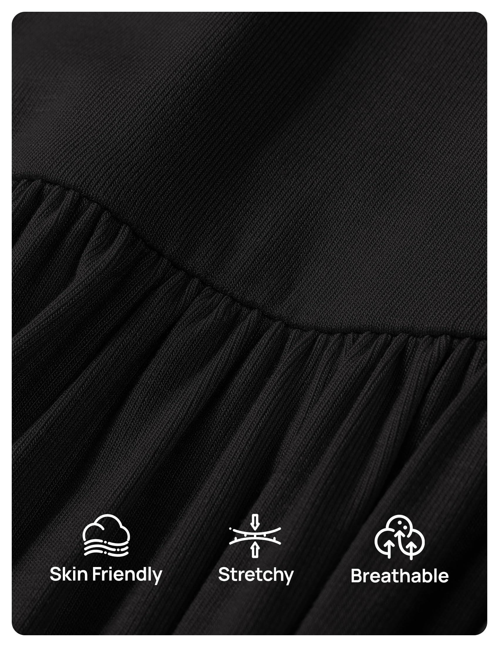 Foto 7 pulgar | Vestido Largo Zesica 2025 Con Hombros Descubiertos, Verano, Sin Mangas, Negro - Venta Internacional.