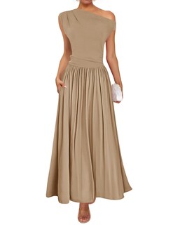 Foto 1 | Vestido Largo Zesica Summer 2025 Con Un Solo Hombro Casual Para Mujer - Venta Internacional.