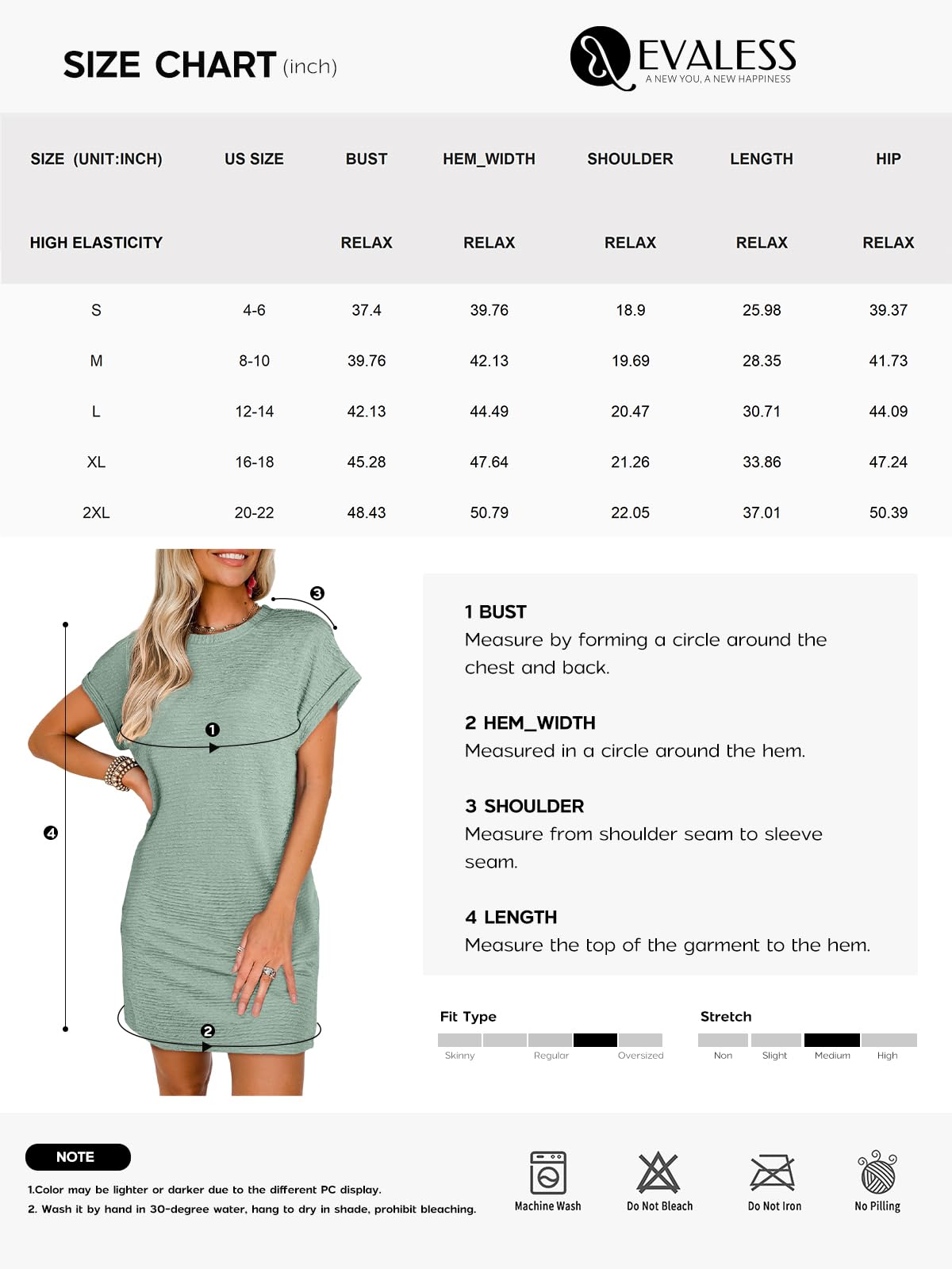 Foto 7 pulgar | Vestido Evaless, Verano 2025, Moda, Manga Corta Para Mujer, Azul - Venta Internacional.