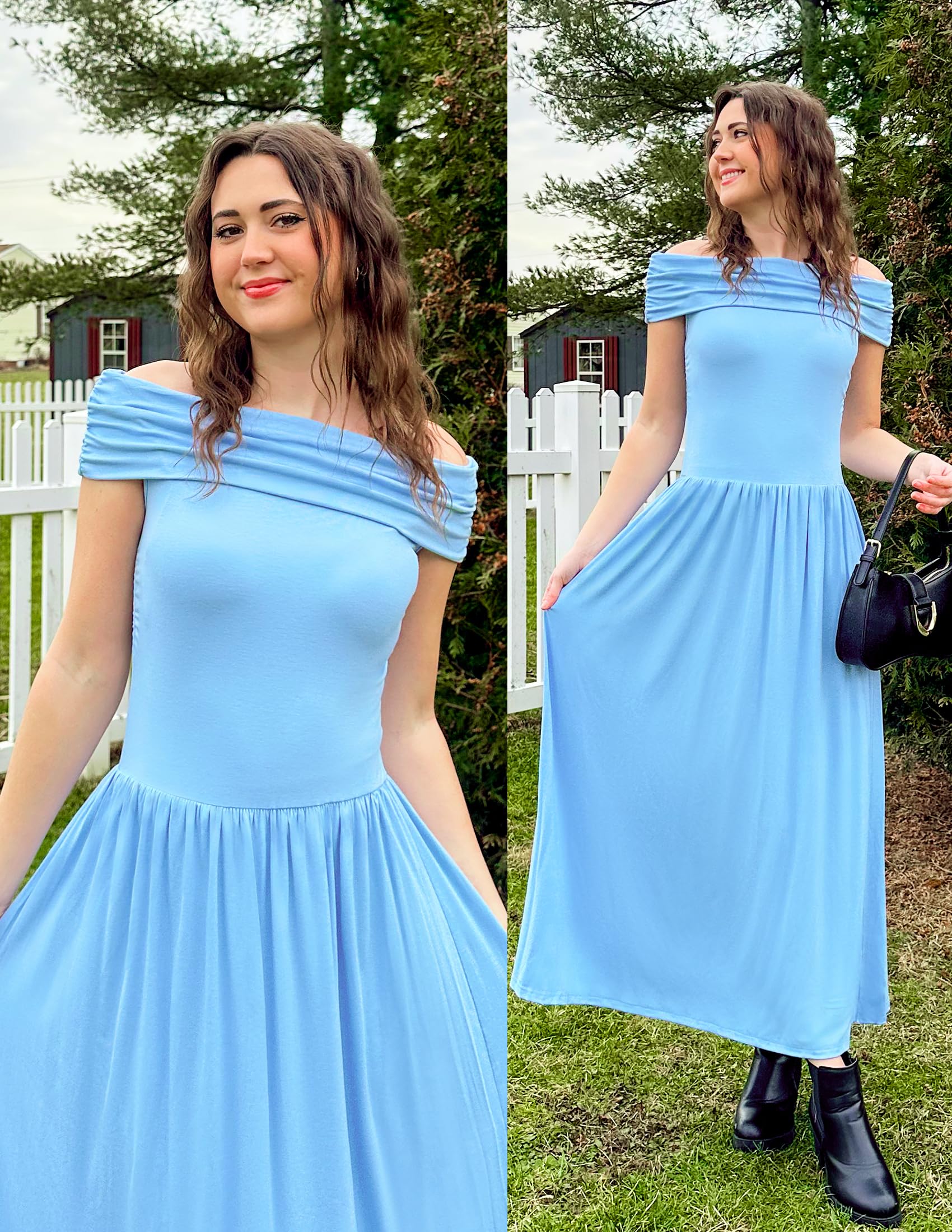 Foto 6 pulgar | Vestido Largo Zesica 2025 Sin Mangas De Verano Con Hombros Descubiertos Para Mujer - Venta Internacional.