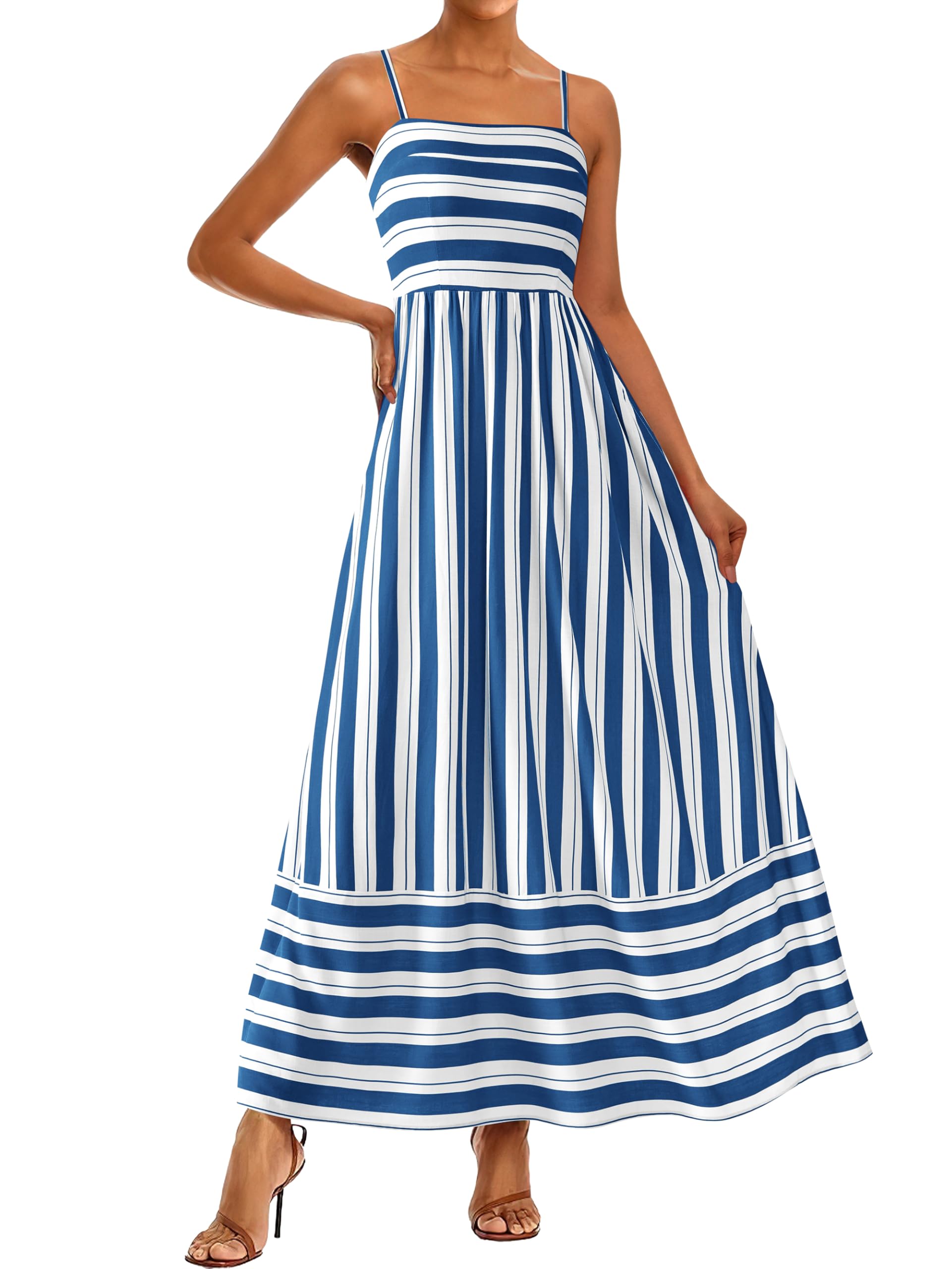 Foto 2 pulgar | Vestido De Verano Prettygarden 2025 Beach Maxi Spaghetti Floral - Venta Internacional.