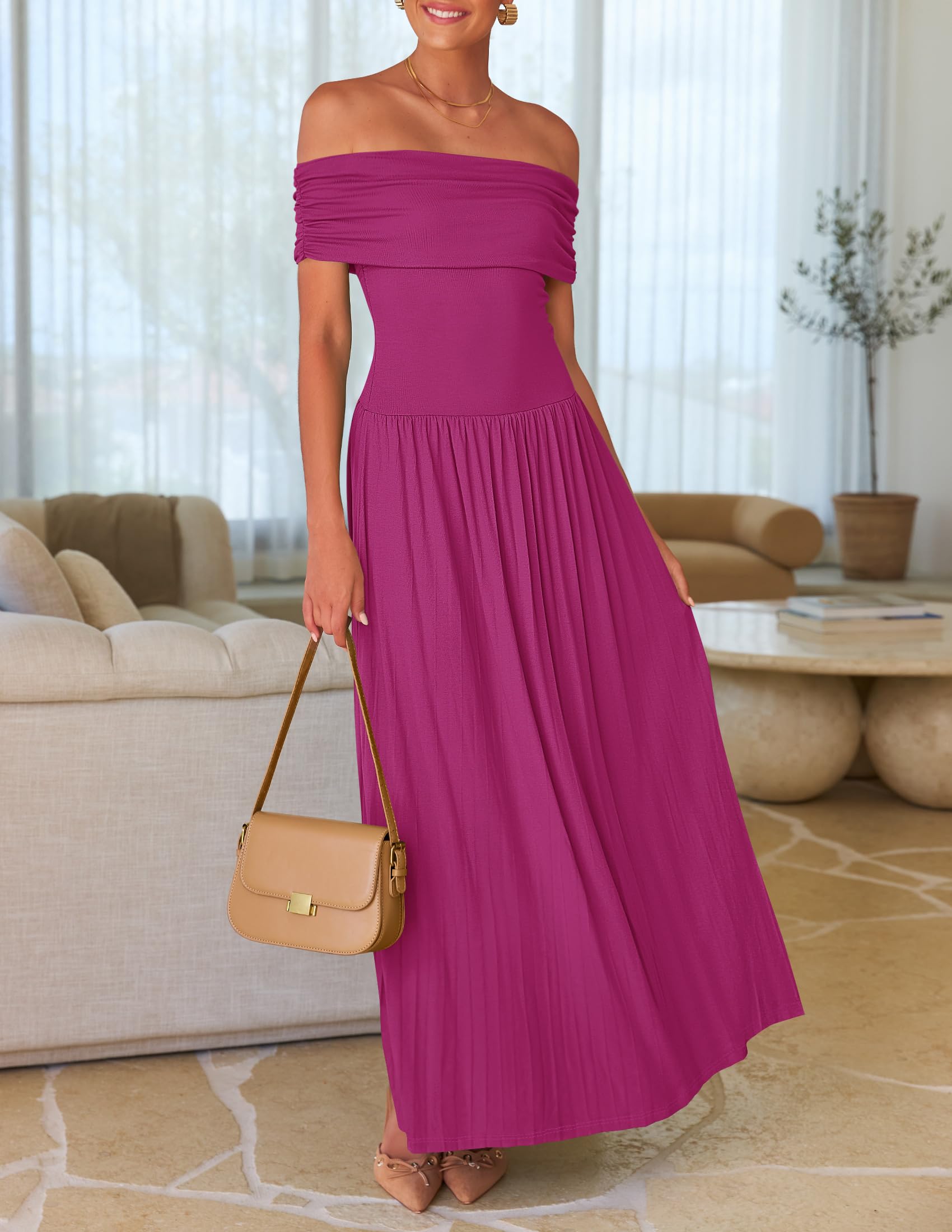 Foto 7 | Vestido Largo Zesica 2025 Sin Mangas Con Hombros Descubiertos Para Mujer - Venta Internacional.