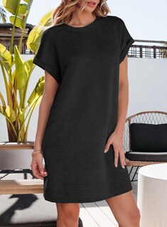 Foto 3 | Vestido Evaless De Manga Corta A La Moda De Verano 2025 Con Bolsillos - Venta Internacional.